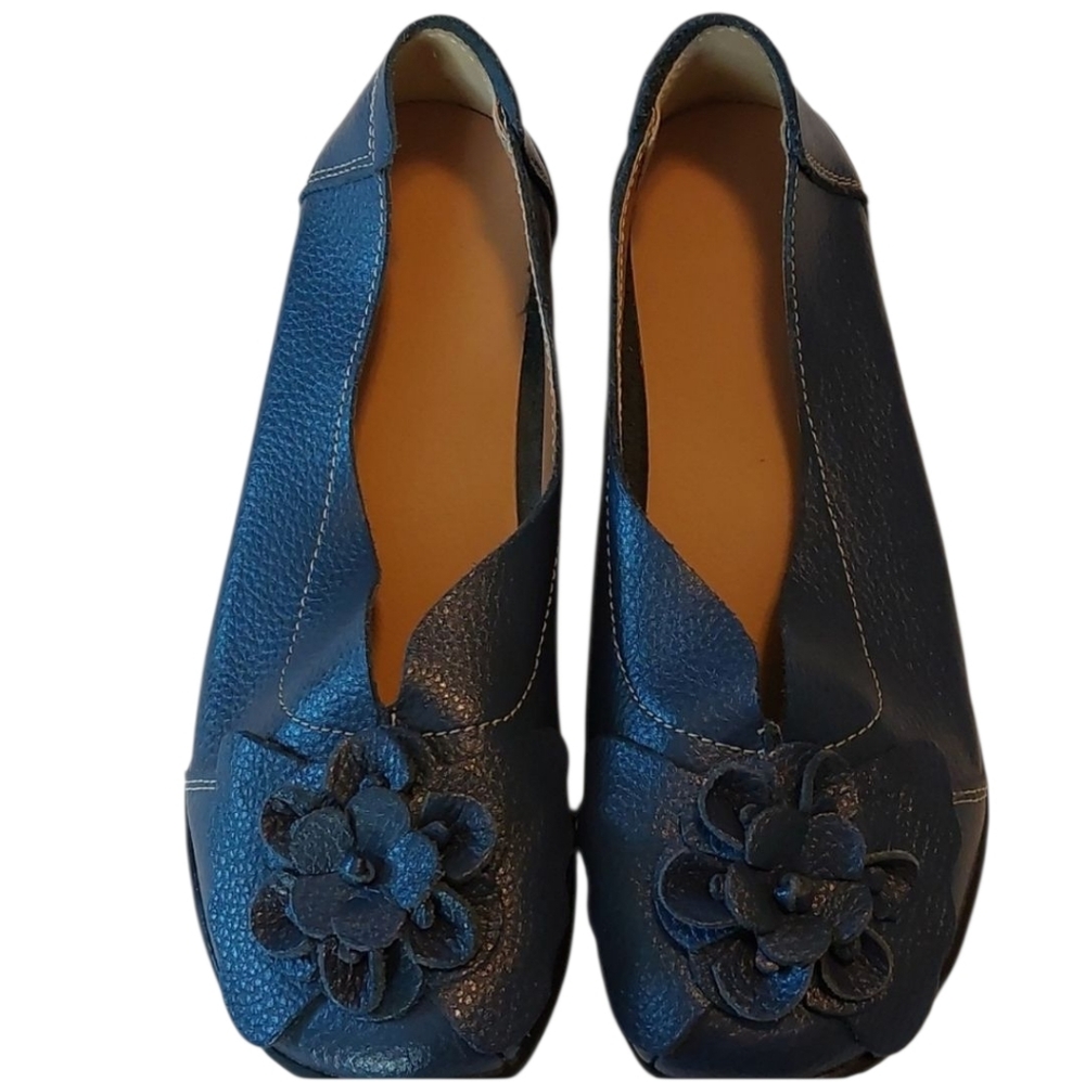 Dark Blue Slip On Comfort Flats NEW Euro Sz 43 US Sz 10 11